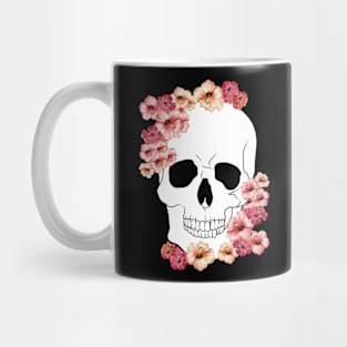 Skull in flowers Mug